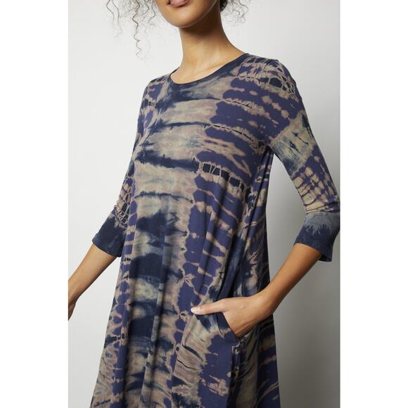 Raquel Allegra Drama Maxi Dress- Navy Storm Sz 0 US Small - Picture 7 of 16